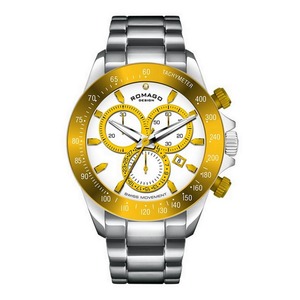 ROMAGO腕時計Unisex　RM027-0406AL　ゴールド/ホワイト - 拡大画像