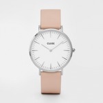 CLUSE(クルース）LA BOHEME SILVER - 38 mm White/Nude