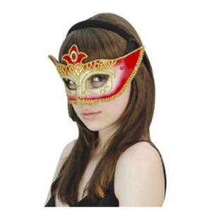 RUBIE'S（ルービーズ） ACCESSORY（アクセサリー） マスク（コスプレ） Domino Mask - Red（ドミノ マスク レッド）