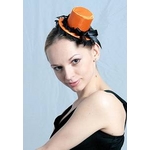 RUBIE'S（ルービーズ） ACCESSORY（アクセサリー） アクセサリ（コスプレ） Orange Silk Hat Hair Clip（オレンジ スィルク ハット ヘアー クリップ）
