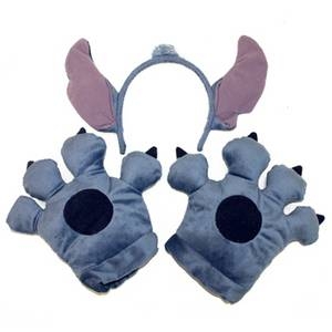 RUBIE'S（ルービーズ） DISNEY（ディズニー） 手ぶくろ（コスプレ） Stitch Headband ＆ Glove Set（スティッチ ヘドバンド ＆ グローブ セット）