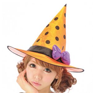【パーティーグッズ】POPウィッチハット オレンジ