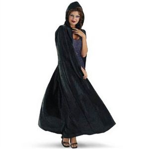 【コスプレ】 disguise Adult Capes ／ Black Panne Velvet Hooded Cape adult female - 拡大画像