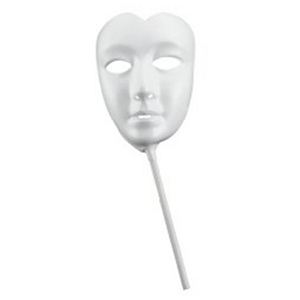 【コスプレ】 disguise Maks Essential／Masquerade ／ Blank Unisex Stick Mask O／S スティック付 ブランクマスク - 拡大画像