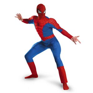 【コスプレ】 disguise Classic Spiderman ／ Spiderman Deluxe Muscle Adult 50-52 スパイダーマン - 拡大画像