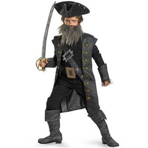 【コスプレ】 disguise Pirate Of The Caribbean ／ Black Beard Deluxe Child 10-12 パイレーツ・オブ・カリビアン 黒ひげ キッズ・子供用 - 拡大画像