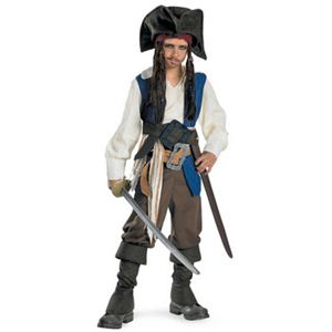 【コスプレ】 disguise Pirate Of The Caribbean ／ Captain Jack Sparrow Deluxe Child 14-16 パイレーツ・オブ・カリビアン ジャックスパロウ キッズ・子供用 - 拡大画像