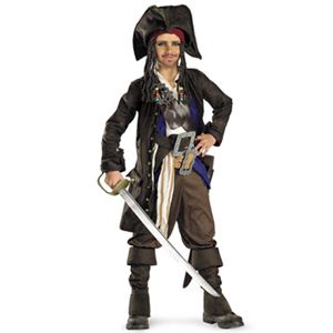 【コスプレ】 disguise Pirate Of The Caribbean ／ Captain Jack Sparrow Prestige Premium Child 10-12 パイレーツ・オブ・カリビアン ジャックスパロウ キッズ・子供用 - 拡大画像