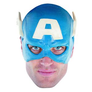 【コスプレ】 disguise Captain America ／ Captain America Adult Vinyl 1／4 Mask O／S キャプテンアメリカ マスク - 拡大画像