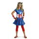 【コスプレ】 disguise Captain America ／ American Dream／Capt Amer Girl Tween 10-12 キャプテンアメリカ - 縮小画像1