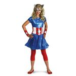 【コスプレ】 disguise Captain America ／ American Dream／Capt Amer Girl Tween 10-12 キャプテンアメリカ