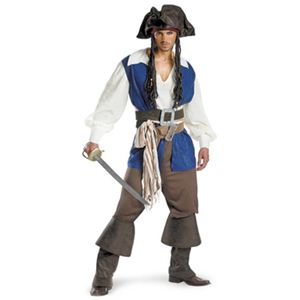 【コスプレ】 disguise Pirate Of The Caribbean ／ Captain Jack Sparrow Deluxe 42-46 パイレーツ・オブ・カリビアン ジャックスパロウ - 拡大画像