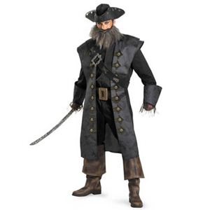 【コスプレ】 disguise Pirate Of The Caribbean ／ Black Beards Deluxe Adult 42-46 パイレーツ・オブ・カリビアン ブラック・ブラッド - 拡大画像