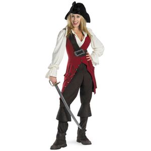 【コスプレ】 disguise Pirate Of The Caribbean ／ Elizabeth Pirate Adult Deluxe 12-14 パイレーツ・オブ・カリビアン エリザベス - 拡大画像