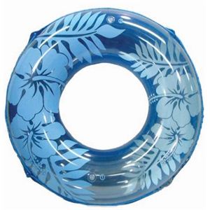 【ビーチグッズ】浮輪100cm ブルーハイビスカス
