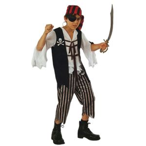 【コスプレ】 RUBIE'S（ルービーズ） 18018L kids captain skully large（キッズ海賊） （子供用） - 拡大画像