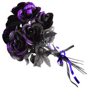 RUBIE'S（ルービーズ） 95154 Gothic Bouquet Purple 6pcs - 拡大画像