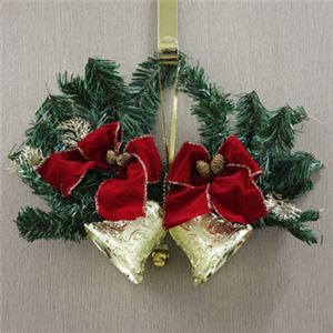 【クリスマス】ドアスワッグ ツインベル 40cm