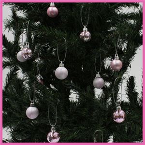 【クリスマス】プラボールセット30mm×24ヶピンクmix