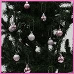 【クリスマス】プラボールセット30mm×24ヶピンクmix