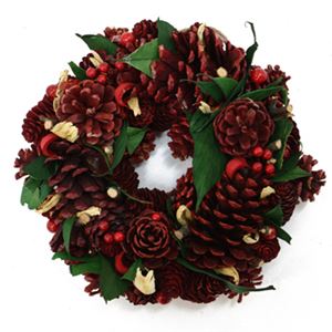 【クリスマス】ナチュラルリース レッドパイン 23cm
