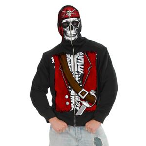 【コスプレ】MENS DEAD PIRATE SKULL HOODIE M