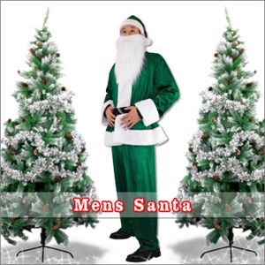 【クリスマスコスプレ】メンズサンタ Men's Santa costume GREEN VELVET グリーン