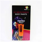 ブラックライトに反応して光る！！10ml uv face ＆ body paints （sunshine orange）