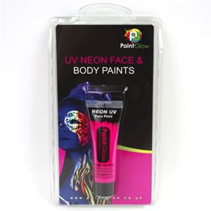 ブラックライトに反応して光る！！10ml uv face ＆ body paints （magenta）