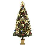 クリスマスツリー 【カラフルゴールド 210cmサイズ】 四角ポット付き 『セットツリー』 〔イベント パーティー〕