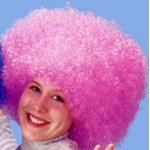 スーパーアフロヘアー Eピンク