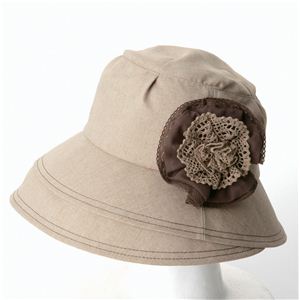 ふんわりアーチUV帽子 ベージュ