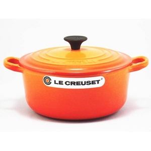 ル・クルーゼ （Le Creuset） 両手鍋 ココット・ロンド 20cm オレンジ - 拡大画像