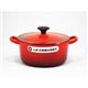 ル・クルーゼ (Le Creuset) 両手鍋 ココット・ロンド 18cm チェリーレッド(赤)