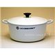 ル・クルーゼ (Le Creuset) 両手鍋 ココット・ロンド 18cm ホワイト