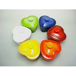 Le Creuset（ル・クルーゼ） ラムカンダムール Ｌ （フタ付き） ペアセット チェリーレッド＆チェリーレッド