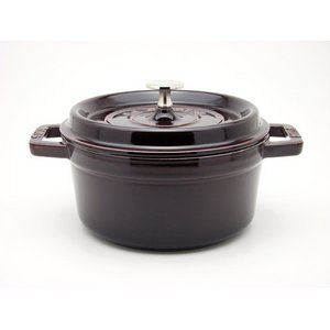 staub（ストウブ） ピコ・ココット ラウンド 22cm  エッグプラント（オーベルジン） 