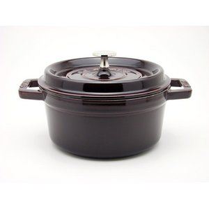 staub（ストウブ） ピコ・ココット ラウンド 24cm エッグプラント（オーベルジン） 