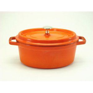 staub（ストウブ） ピコ・ココット オーバル 23cm オレンジ 