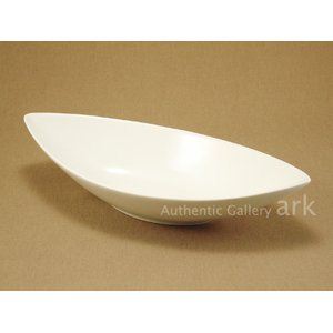【セット販売】白い器 舟型深鉢 ホワイト Ｌサイズ （3個セット） - 拡大画像
