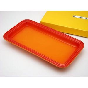 ル・クルーゼ （Le Creuset） レクタンギュラー・プレート　オレンジ 　2枚セット