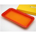 Le Creuset　ル・クルーゼ　レクタンギュラー・プレート　オレンジ 　2枚セット