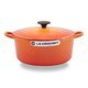ル・クルーゼ (Le Creuset) ココット・ロンド 24cm 両手鍋 オレンジ
