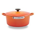 ル・クルーゼ Le Creuset ココット・ロンド 24cm 両手鍋 オレンジ