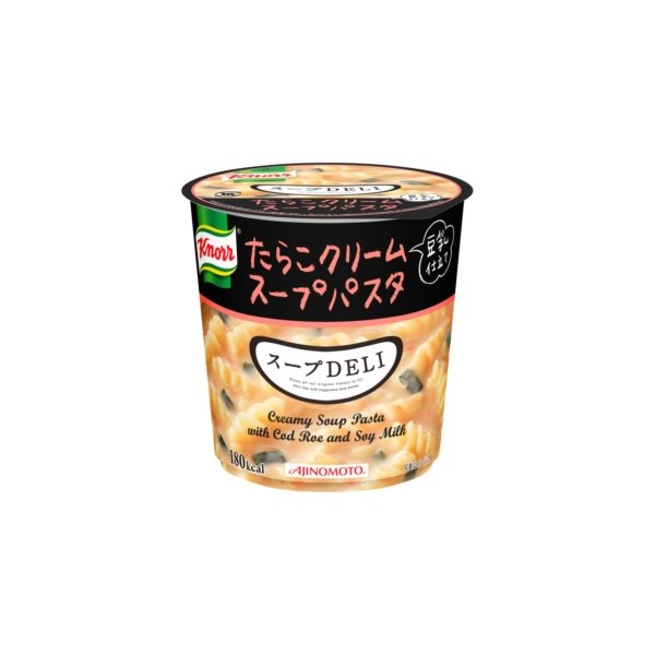 (まとめ買い)味の素 クノール スープDELI たらこクリームスープパスタ（豆乳仕立て） 44.7g×24カップ（6カップ×4ケース） b04