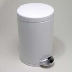 シンプルヒューマン(simplehuman) ミニラウンドステップカン 4.5L ホワイト【ごみ箱】