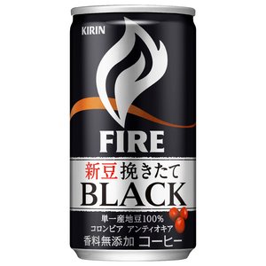 【まとめ買い】キリン ファイア 新豆挽きたてブラック 缶 185g×60本【2ケース】