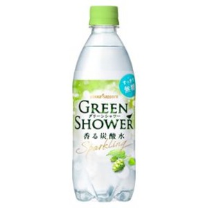 【まとめ買い】ポッカサッポロ グリーンシャワー （無糖炭酸水） ペットボトル 500ml 24本入り（1ケース）