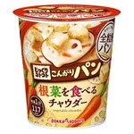 【まとめ買い】ポッカサッポロ じっくりコトコト こんがりパン 根菜を食べるチャウダー （カップ） 28.4ｇ×18カップ（6カップ×3ケース）