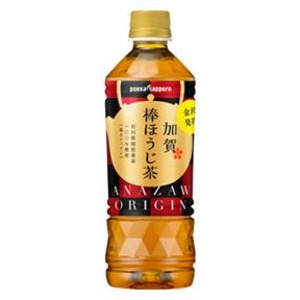 【まとめ買い】ポッカサッポロ 加賀棒ほうじ茶 ペットボトル 500ml 24本入り（1ケース）